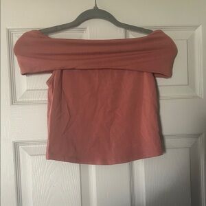Aerie Off-Shoulder Crop Top - Terracotta